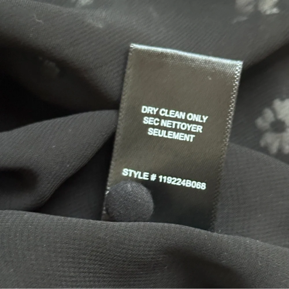 Rebecca Taylor Black & White Alessandra Ruffle Top Size 0 - Picture 11 of 15